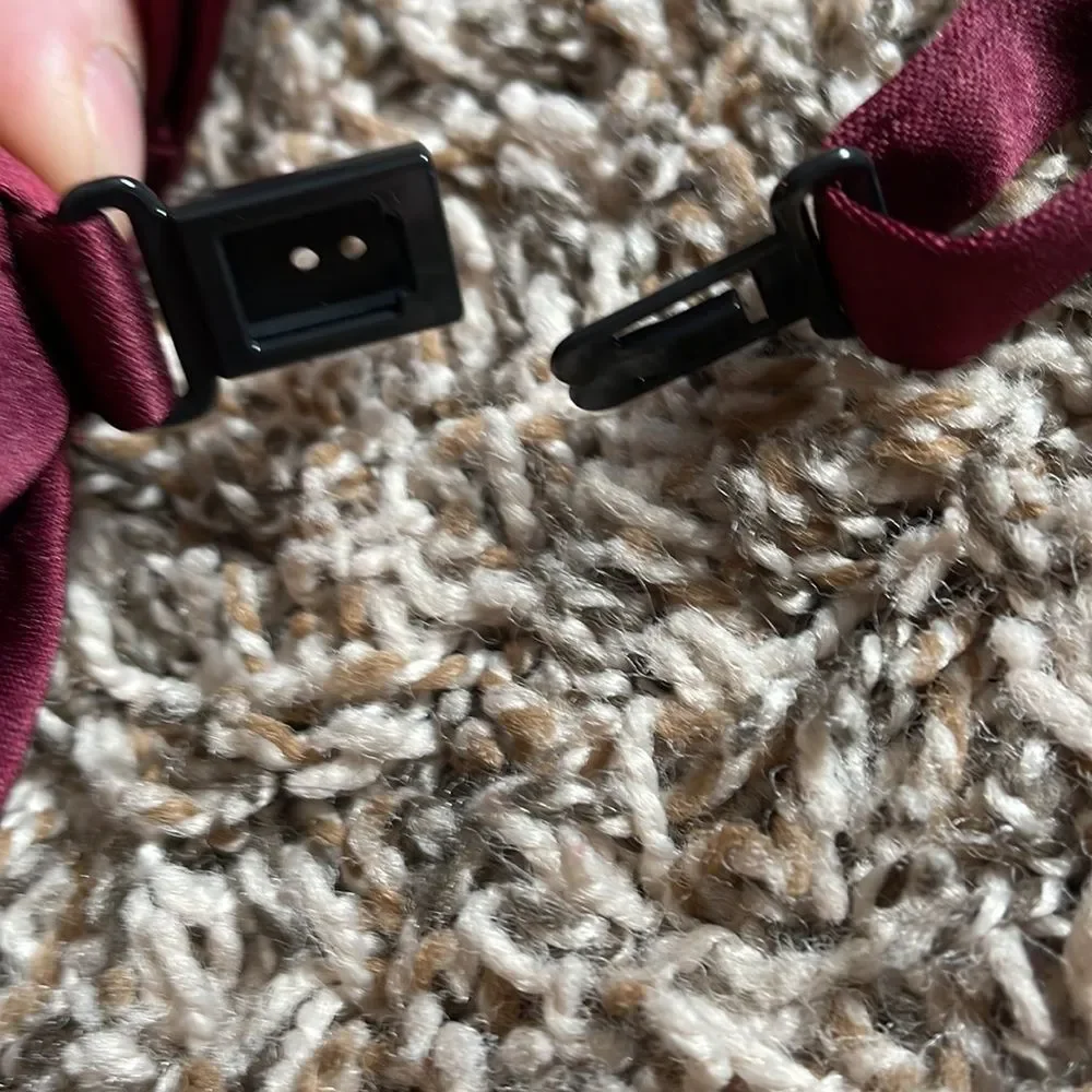 Maroon silk like bow tie